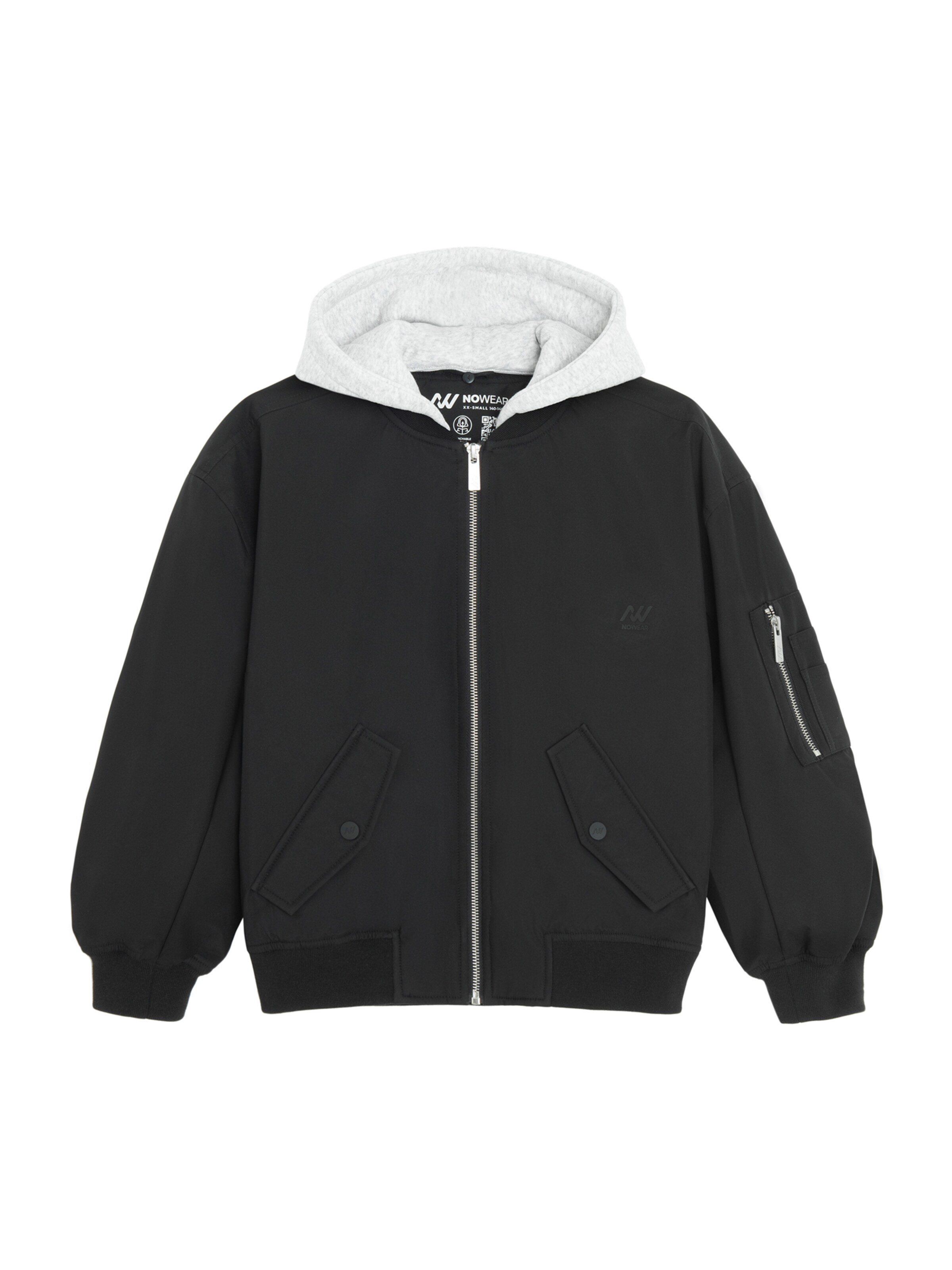 Giacca di mezza stagione di NoWear in nero: frontale