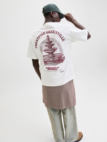 balta JACK & JONES Marškinėliai 'JORMAINE'