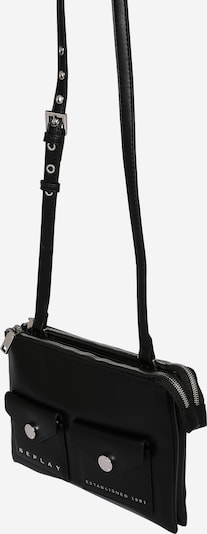 REPLAY Чанта за през рамо тип преметка в черно, Преглед на продукта