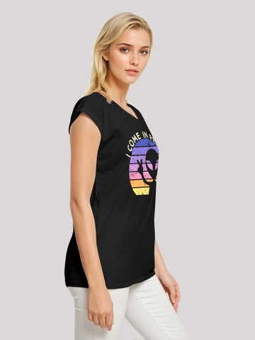F4NT4STIC Shirt 'Alien Peace Sunset' in Zwart