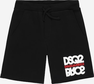 Regular Pantaloni de la DSQUARED2 pe negru: față