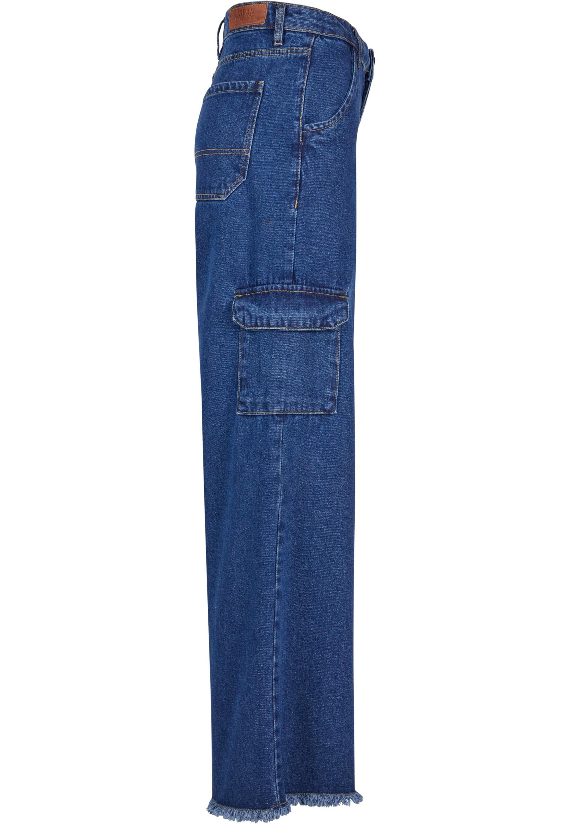 Wide Leg Jeans cargo Urban Classics en bleu