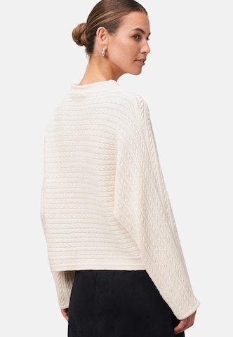 zero Pullover mit Zopfmuster in Beige