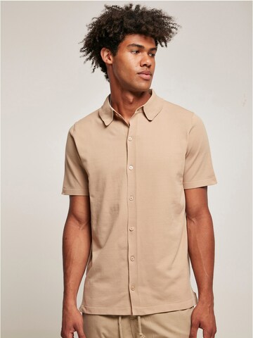 Urban Classics Regular fit Button Up Shirt in Beige: front