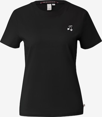 QS Shirt in Zwart: voorkant