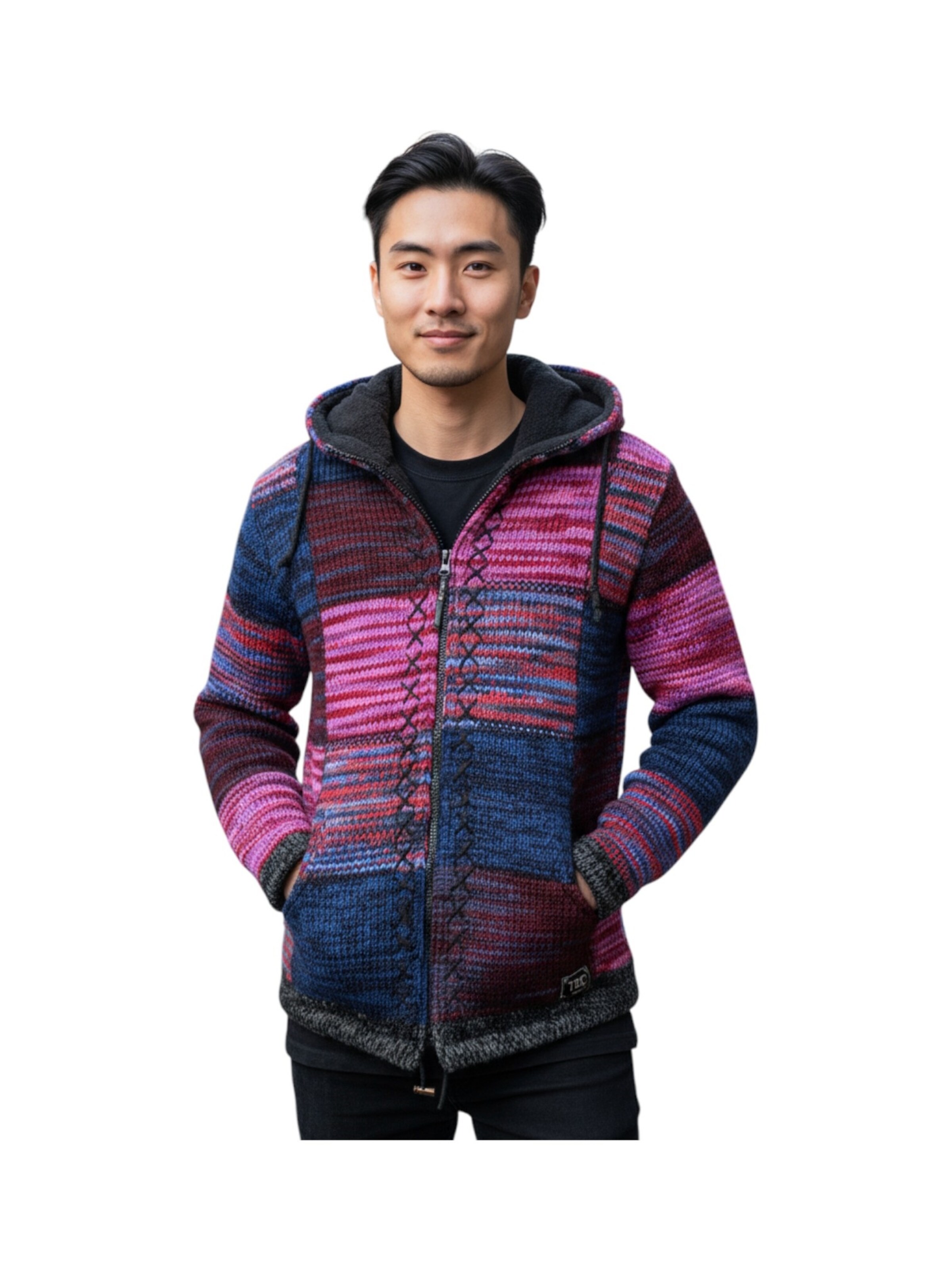 THC Natural Line Strickjacke 'THC 805'‌‌‌‌ in Mischfarben