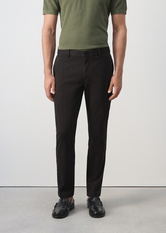 MANGO MAN Slim fit Chino Pants 'Prato' in Black: front