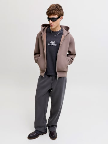 JACK & JONES Wide Leg Bukser 'JPSTBILL BRADLEY' i grå
