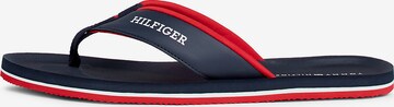 TOMMY HILFIGER T-Bar Sandals in Blue: front