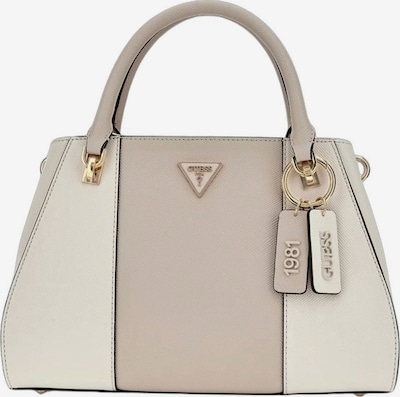 One Size dydžio Rankinė 'Guess Sac Bandoulière Bramina Small Satche Off White/Taupe' iš GUESS, spalva – balta, Prekių apžvalga