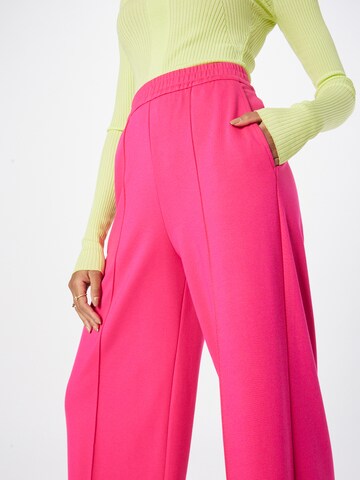 OUI Wide Leg Stoffbukse i rosa