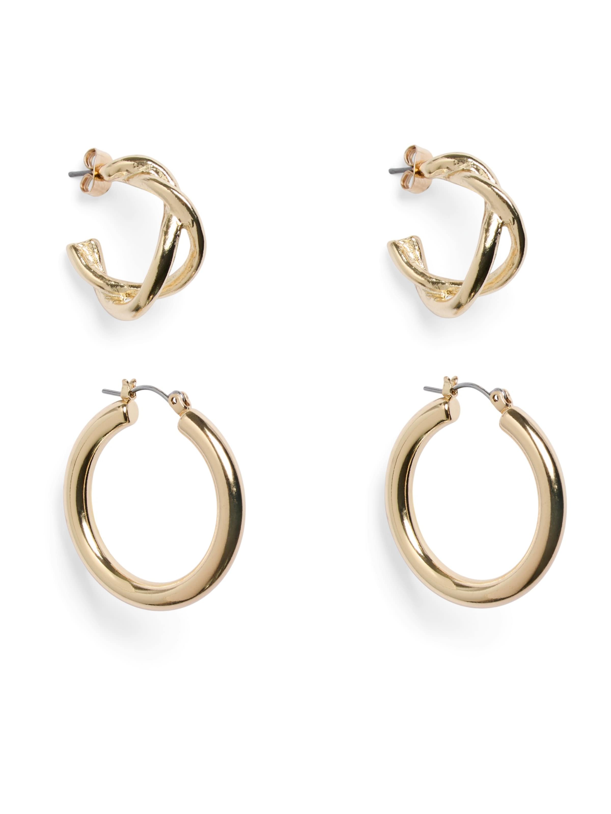 Orecchini 'PCGITTE' di PIECES in oro: frontale