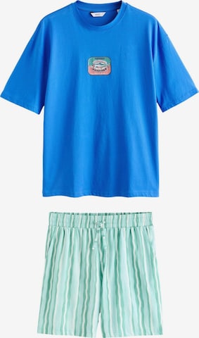 Next Lyhyt pyjama värissä sininen: etupuoli