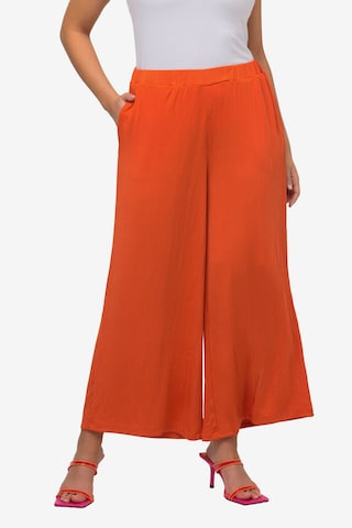 Ulla Popken Wide leg Broek in Oranje: voorkant