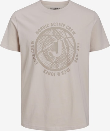 T-Shirt JACK & JONES en beige : devant