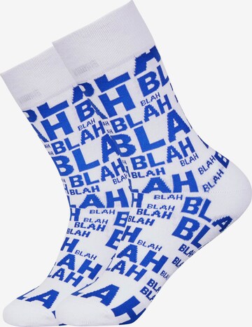 Mxthersocker Socks 'UNHINGED - BLAH-BLAH' in White