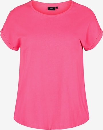 Zizzi T-shirt 'Mkatja' i rosa: framsida