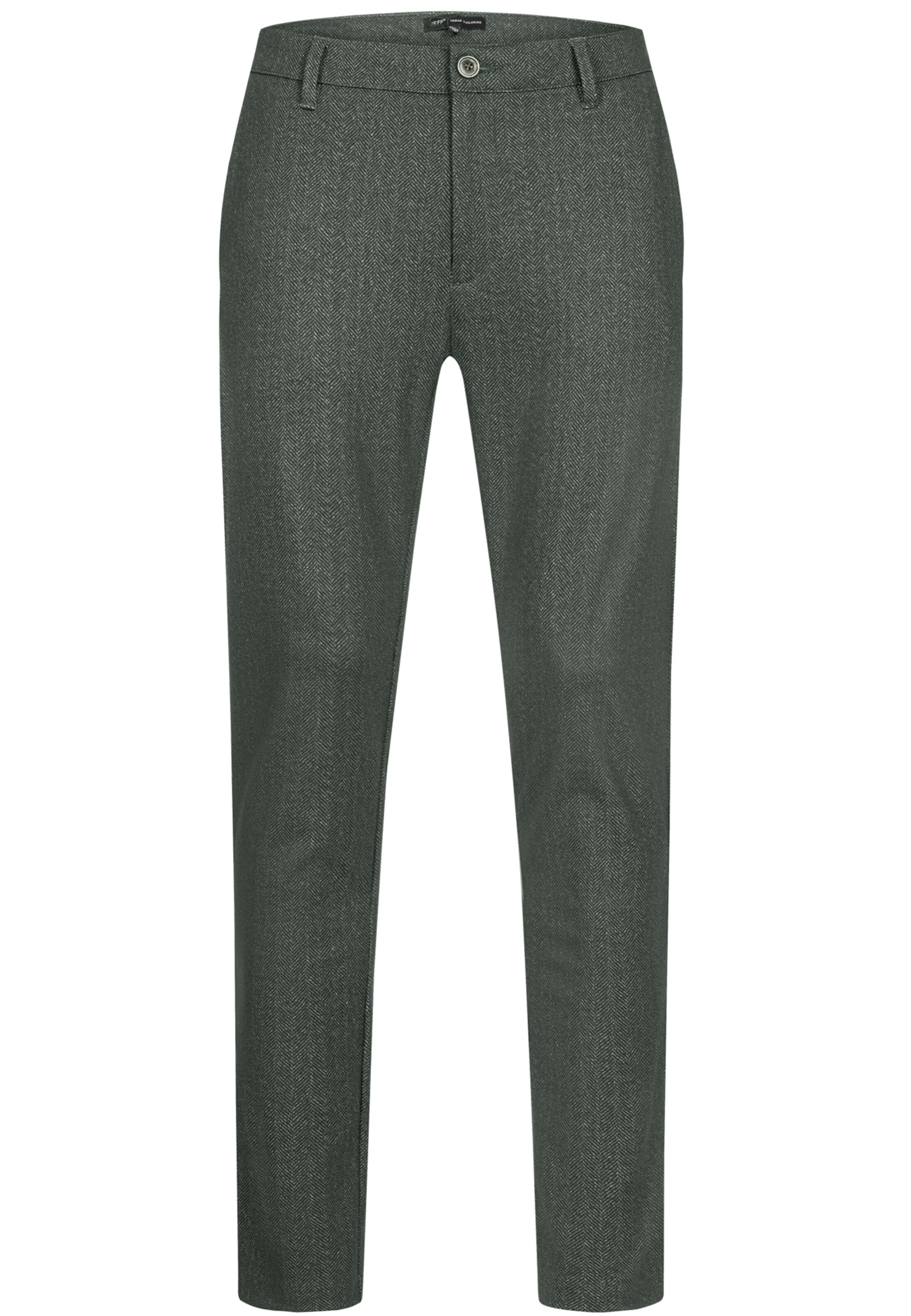 JEFF Slimfit Broek 'Luke' in Groen: voorkant