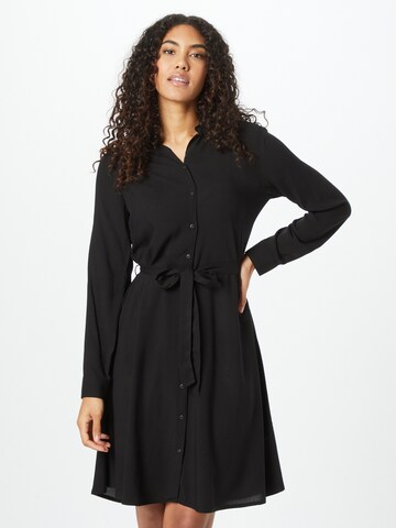 Robe-chemise 'MAIN' ICHI en noir : devant