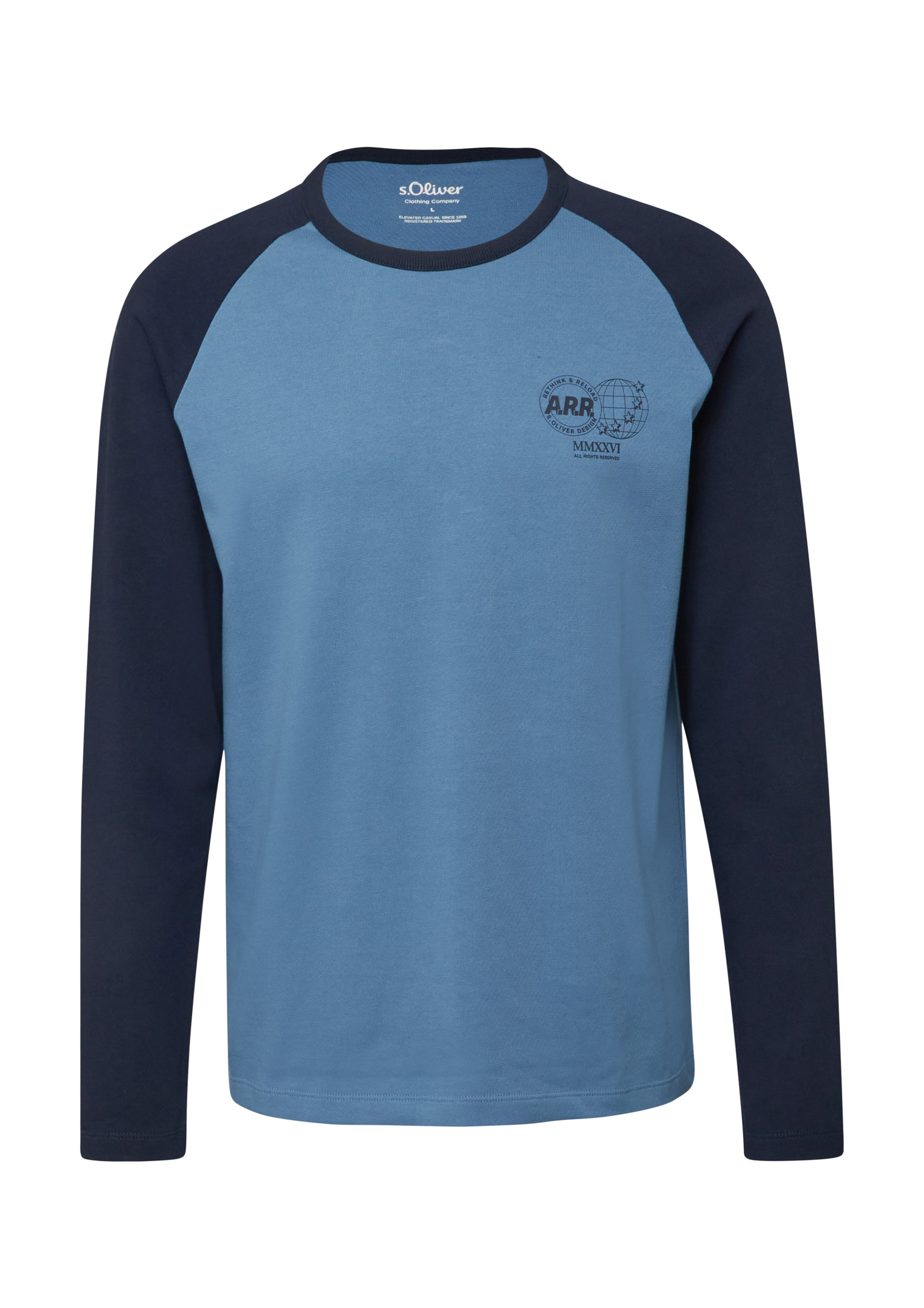 Sweat-shirt s.Oliver en bleu : devant