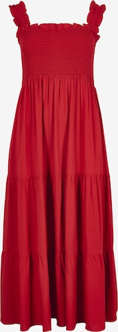 Apricot Smock Tiered Midi Dress ' ' in Rot: Vorderseite