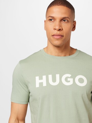 HUGO Μπλουζάκι 'Dulivio' σε πράσινο