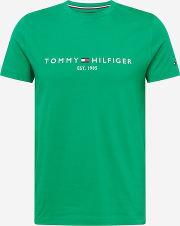 TOMMY HILFIGER Regular fit Póló - zöld: elől