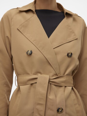 VERO MODA Between-Seasons Coat 'CHLOE' in Brown