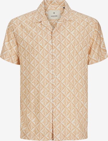 JACK & JONES Regular fit Button Up Shirt 'Lincoln' in Beige: front