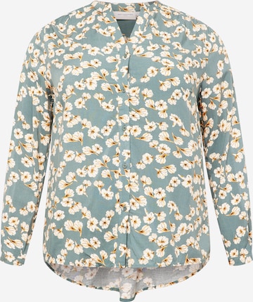 ONLY Carmakoma Blouse 'Anita' in Groen: voorkant