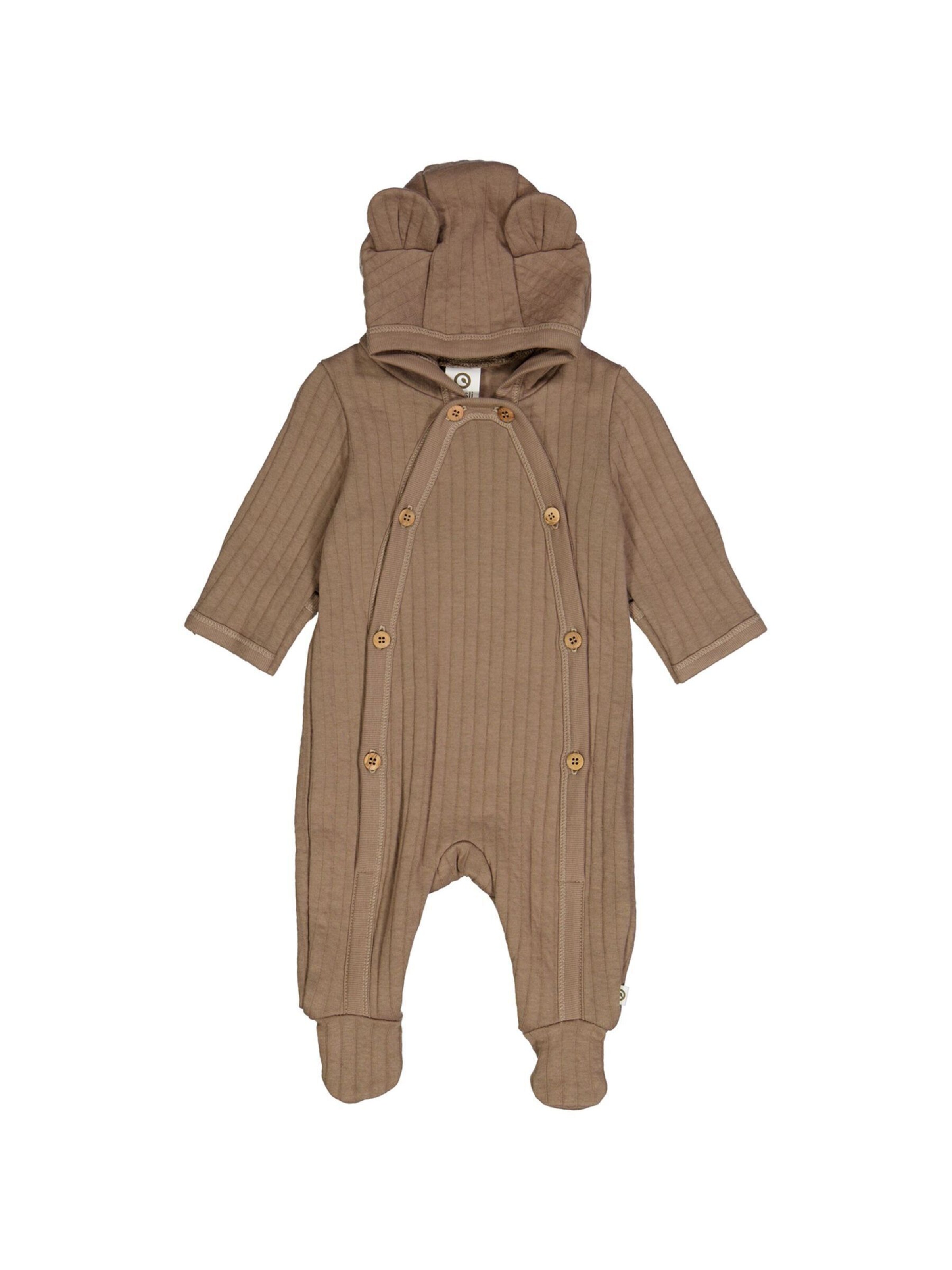 Tutina / body per bambino di Müsli by GREEN COTTON in marrone: frontale
