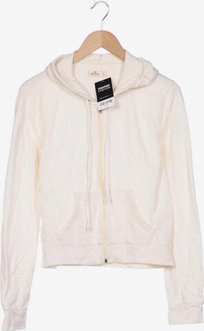 HOLLISTER Sweatshirt & Zip-Up Hoodie in L in White: front