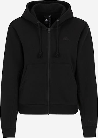 ADIDAS SPORTSWEAR Athletic Zip-Up Hoodie 'All Szn' in Black: front