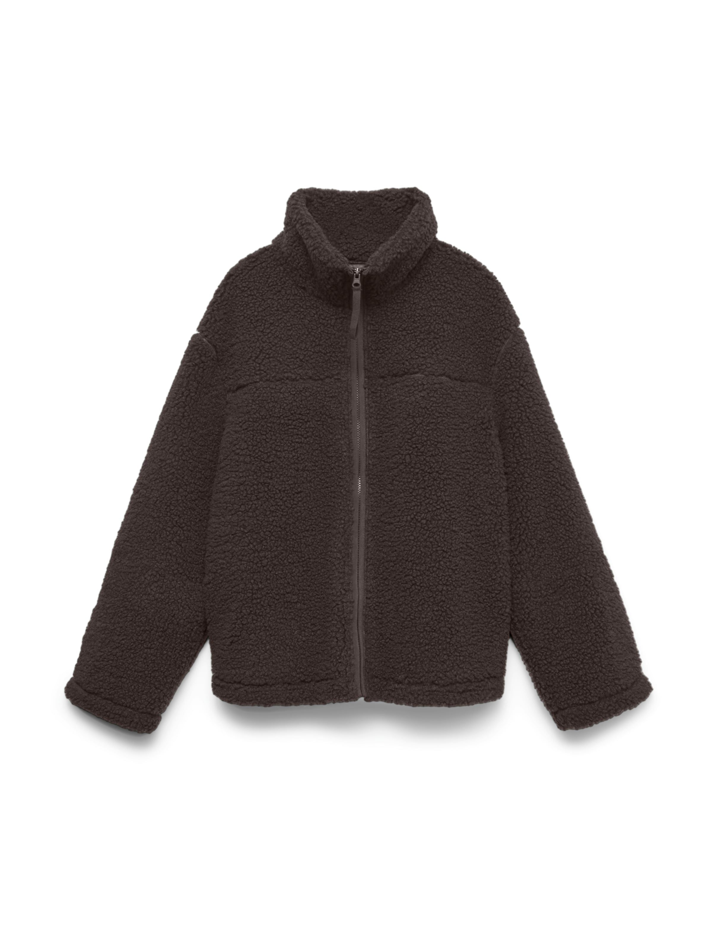 VERO MODA Fleece Jacket 'VMKARLA' in Brown: front