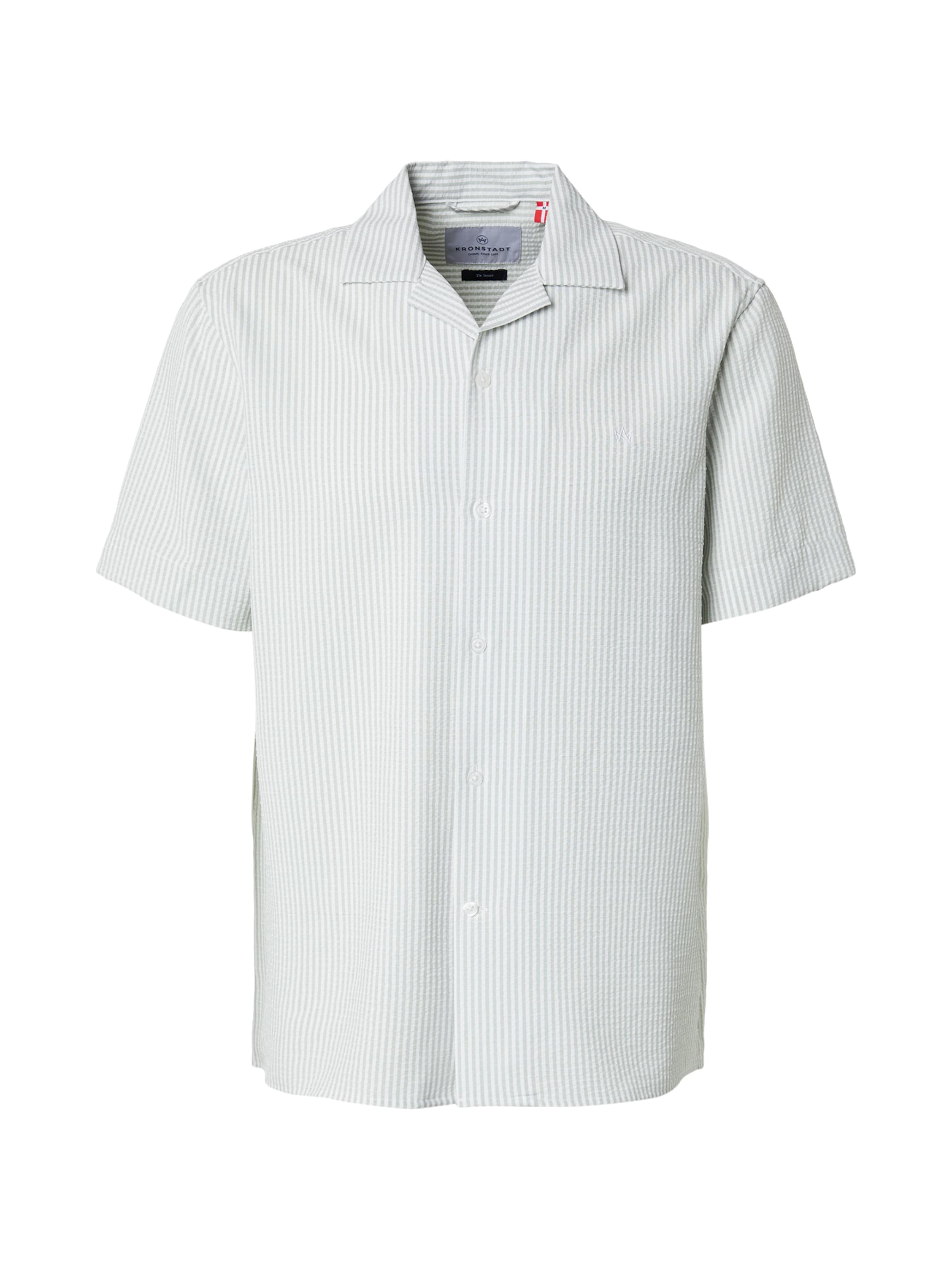 Kronstadt Comfort Fit Hemd 'Montes' in Grün: Vorderseite
