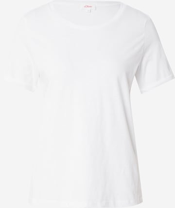 T-shirt s.Oliver en blanc : devant