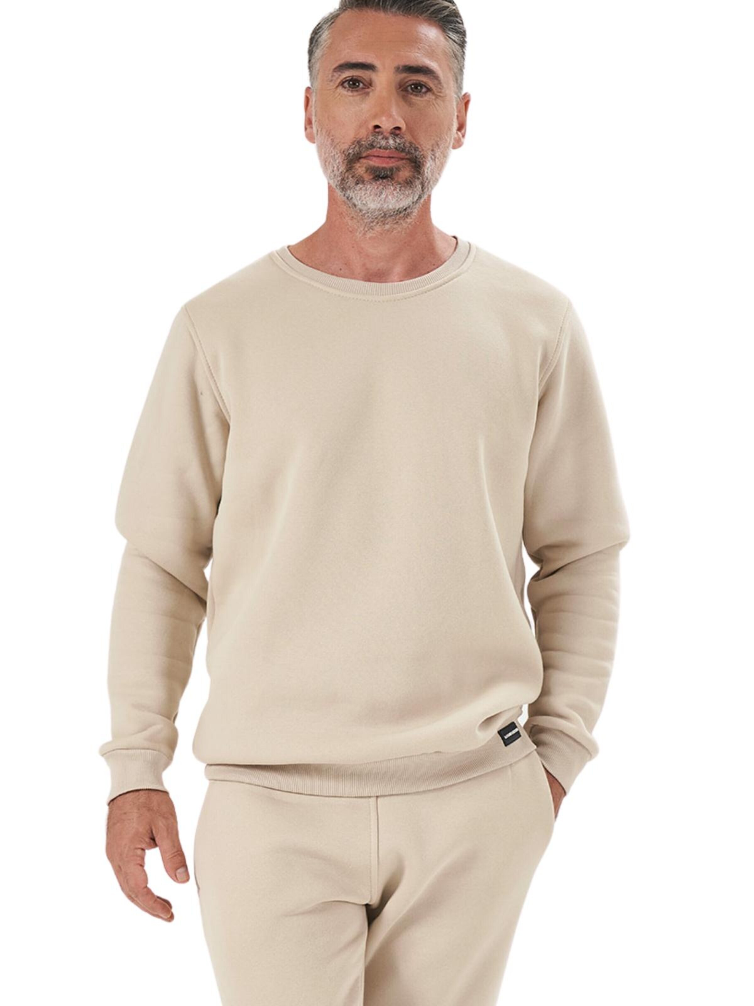 LOUIS LECLER Sweatshirt 'Carter' in Beige