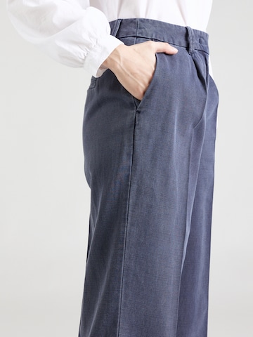 s.Oliver Wide leg Pleat-Front Pants in Blue