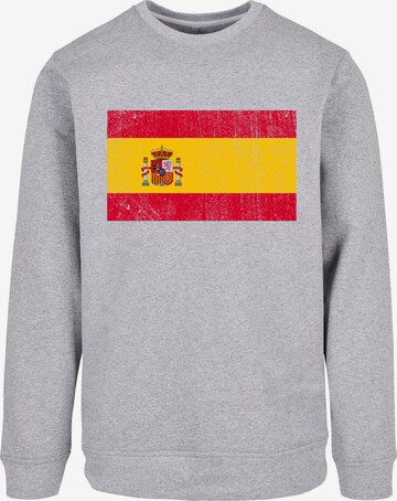 F4NT4STIC Sweatshirt 'Spain Spanien Flagge' in Grijs: voorkant