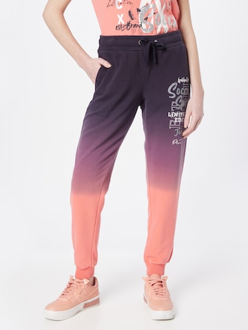 Soccx Tapered Hose 'Konnichiwa' in Blau: predná strana