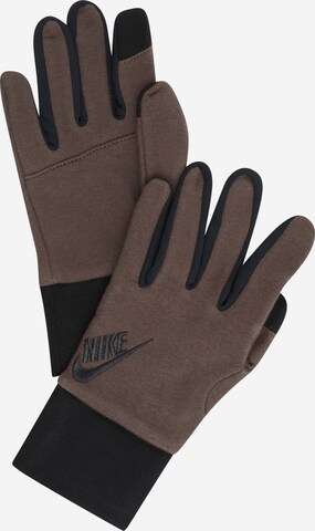 Nike Sportswear - Guantes con dedos 'Club 2.0' en marrón: frente