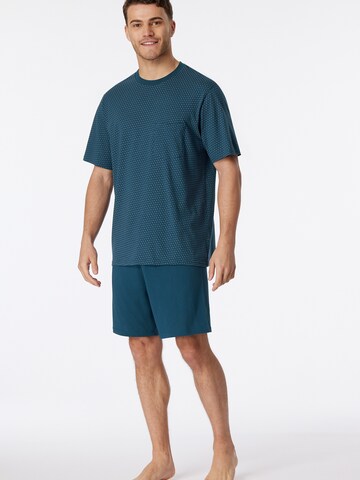 Pyjama court 'Comfort Essentials' SCHIESSER en bleu : devant