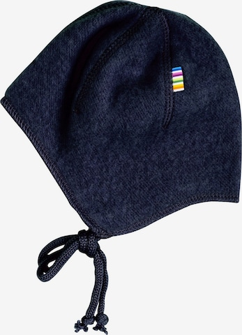 JOHA Beanie 'Wintermütze Merino-Wolle' in Blue: front