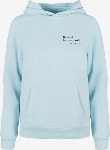Merchcode Sweatshirt 'Happines' in Blauw: voorkant
