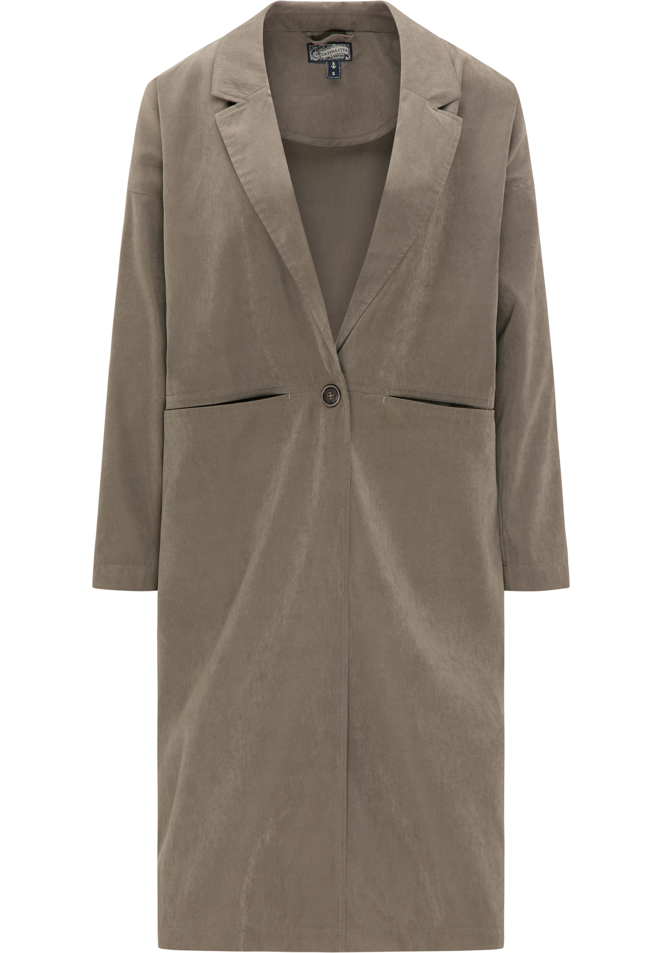 DreiMaster Vintage Between-Seasons Coat in Grey: front