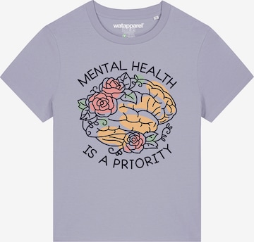T-shirt 'Mental Health' Watapparel en violet : devant
