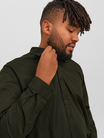 Jack & Jones Plus - Regular Fit Camisa 'Gingham' em verde