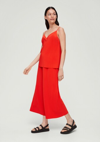 Wide Leg Pantalon s.Oliver en rouge