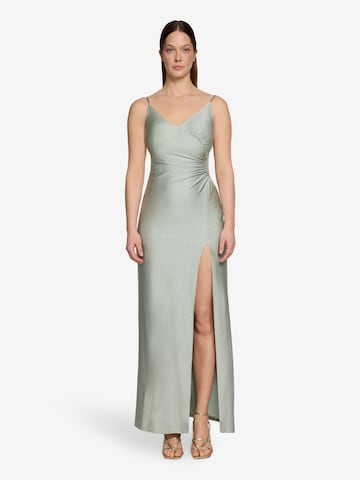 Vera Mont Abendkleid mit Seitenschlitzen in Grün: Vorderseite