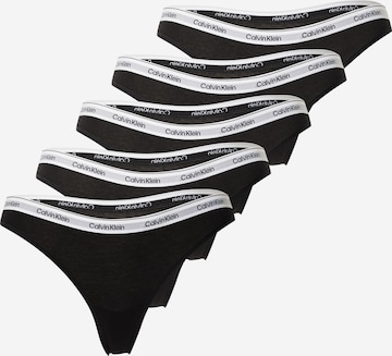 Calvin Klein Underwear Thong in Black: front